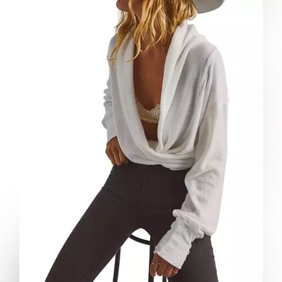 Free People Hold Me Close Top Ivory Size - Picture 2 of 8